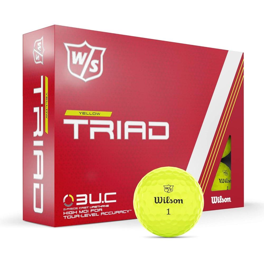 imageWILSON Staff Triad Golf BallYellow