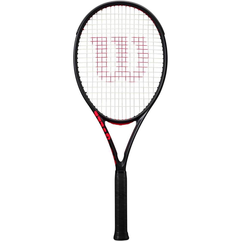 imageWilson Clash 100 Pro V3 Strung Adult Performance Tennis Racket Grip Size 14 18 Strung with Sensation 16 Natural at Mid Range TensionGrip Size 1 4 18