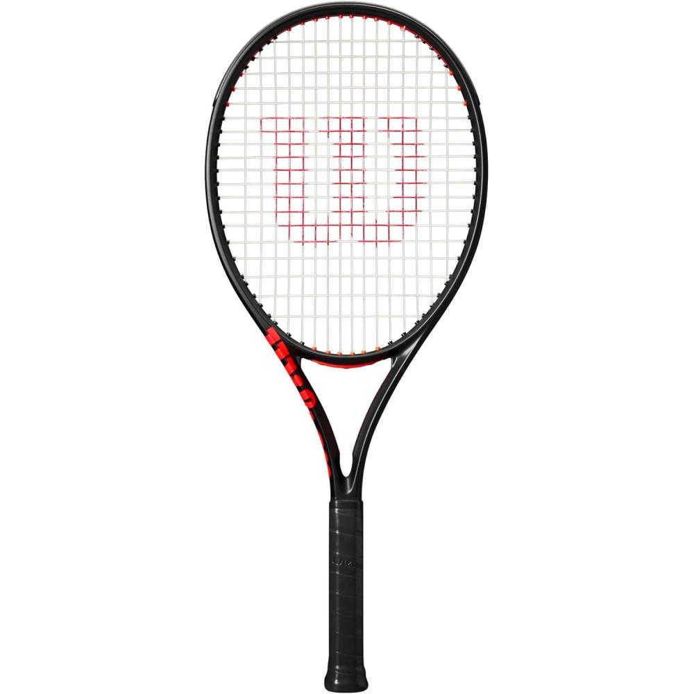 imageWilson Clash 108 V3 Strung Adult Performance Tennis Racket Grip Size 34 38 Strung with Sensation 16 Natural at Mid Range TensionGrip Size 1 4 18