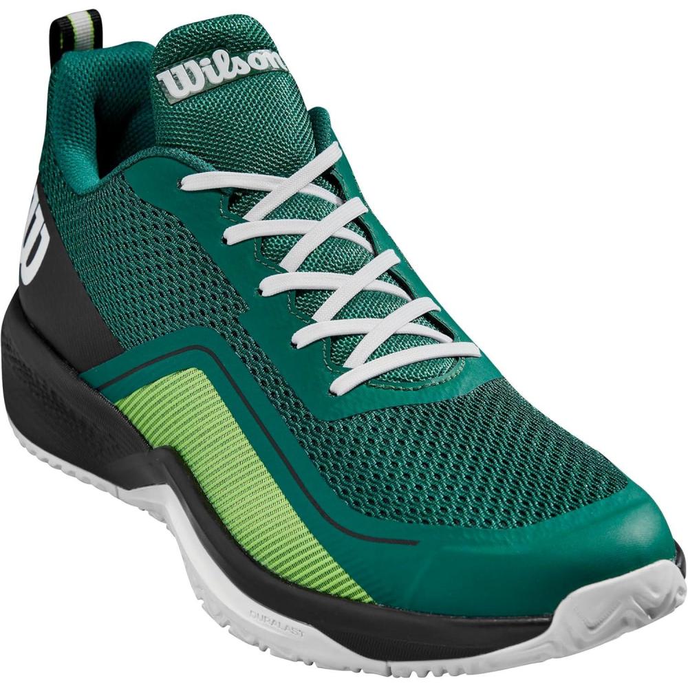 imageWilson Mens Rush Pro Lite Mens Tennis ShoesEvergreenBlackWhite