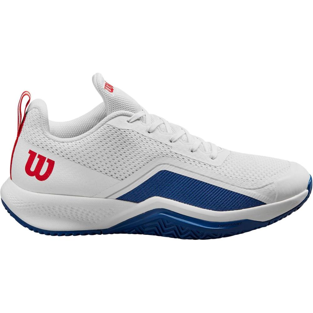 imageWilson Mens Rush Pro Lite Mens Tennis ShoesWhiteDeja Vu BlueWilson Red