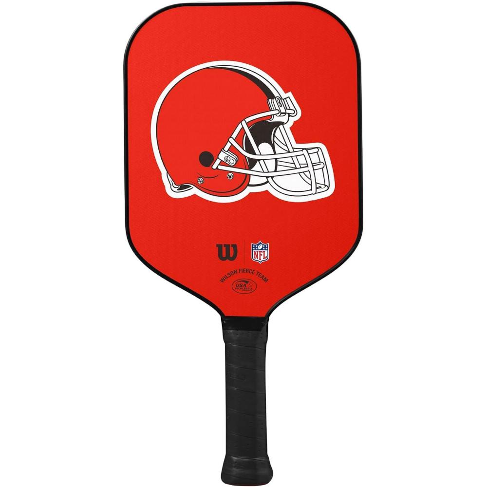 imageWilson NFL Collection Fierce Team Pickleball Paddles  Grip Size 24 14Cleveland Browns