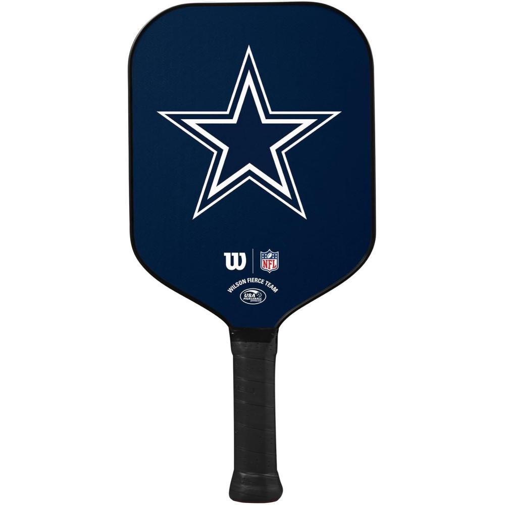 imageWilson NFL Collection Fierce Team Pickleball Paddles  Grip Size 24 14Dallas Cowboys