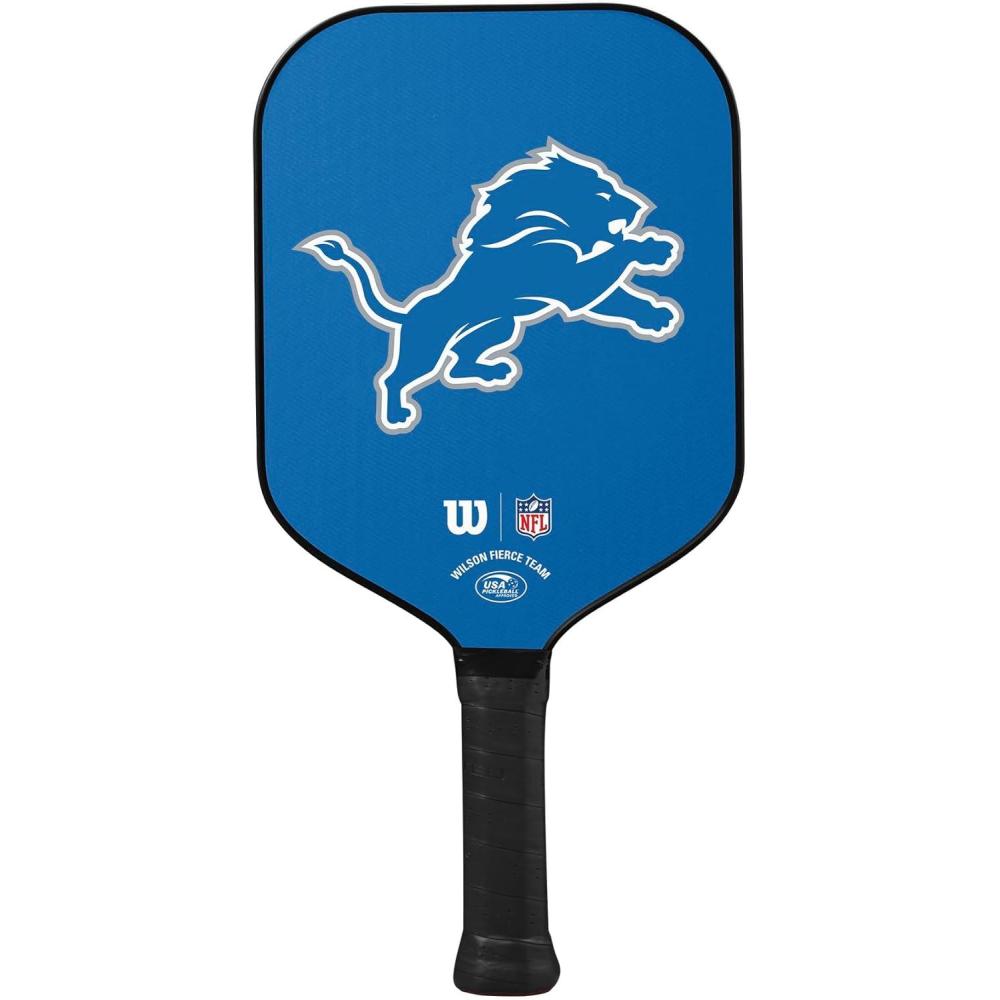 imageWilson NFL Collection Fierce Team Pickleball Paddles  Grip Size 24 14Detriot Lions