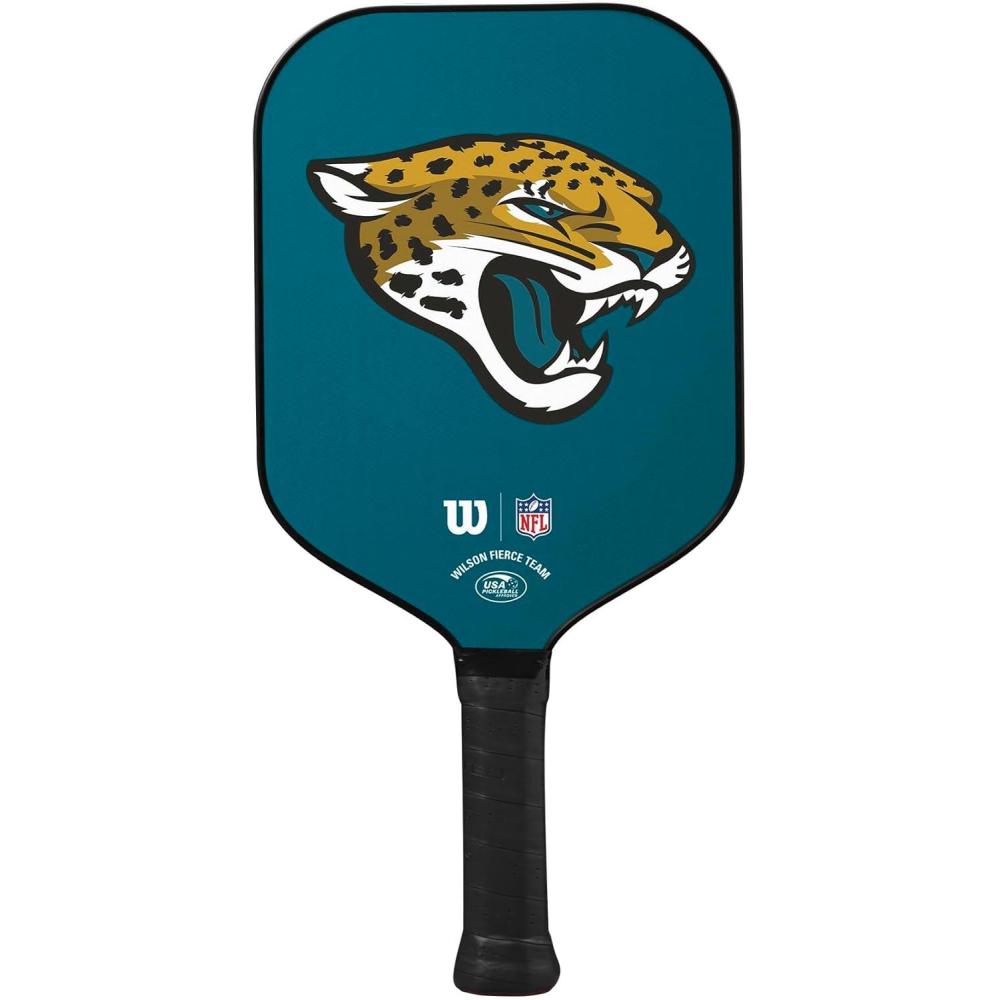 imageWilson NFL Collection Fierce Team Pickleball Paddles  Grip Size 24 14Jacksonville Jaguars