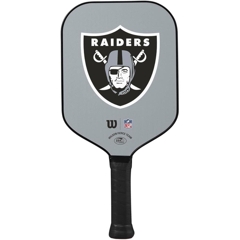 imageWilson NFL Collection Fierce Team Pickleball Paddles Grip Size 24 14Las Vegas Raiders