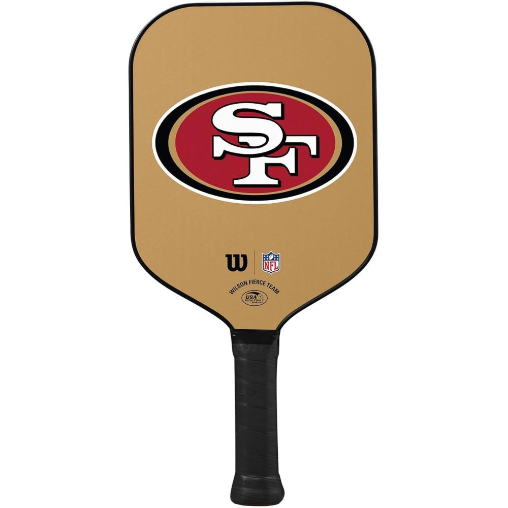 imageWilson NFL Collection Fierce Team Pickleball Paddles Grip Size 24 14San Francisco 49ers