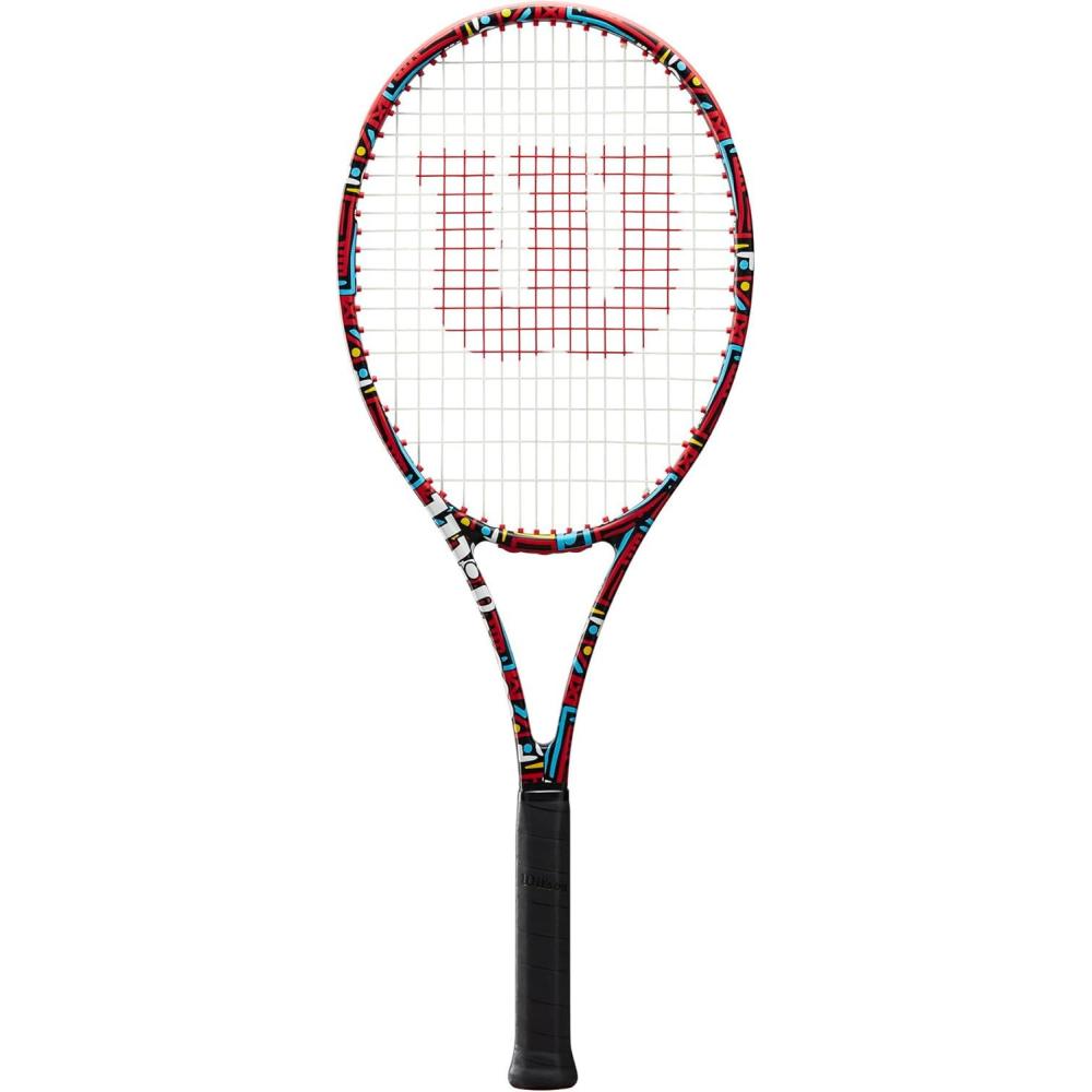 imageWilson Pro Staff 97 V13 Britto Hearts Unstrung Performance Tennis Rackets Grip Sizes 23