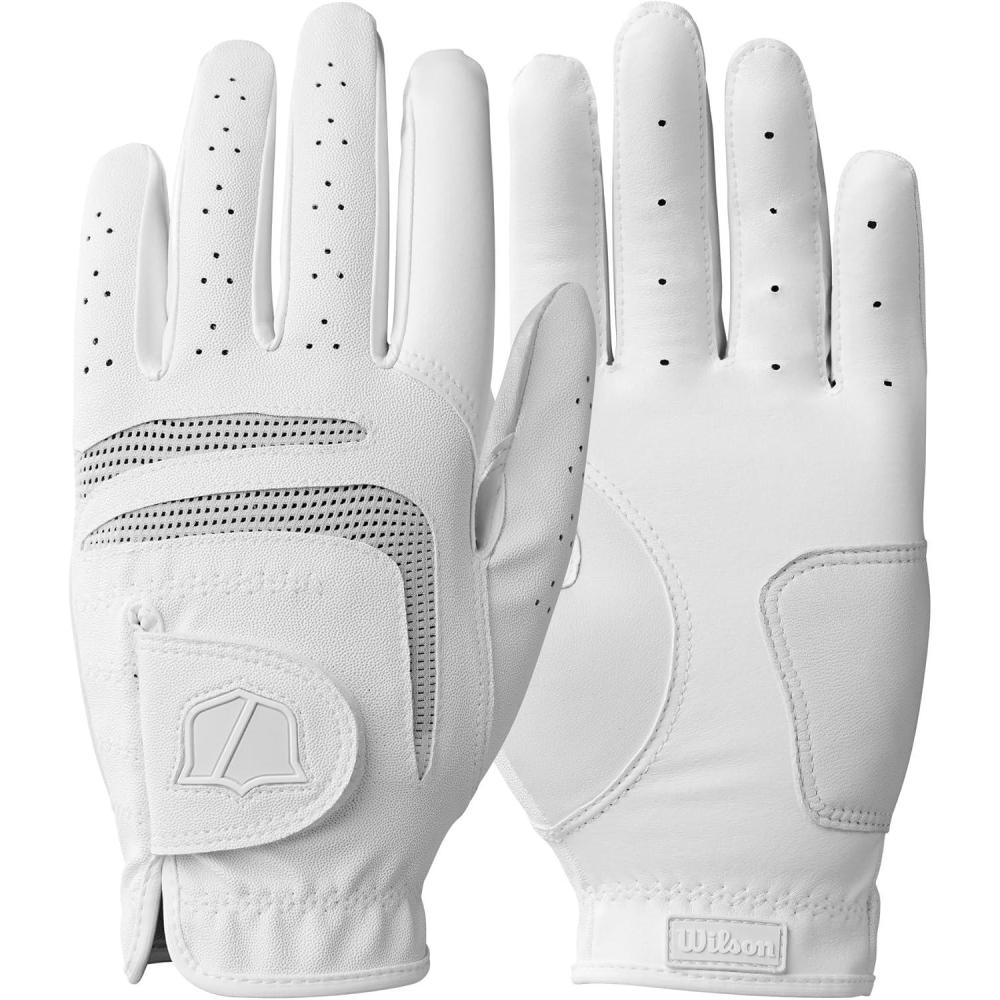 imageWilson Womens Grip Plus Golf Gloves WhiteMedium