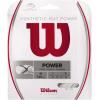 WILSON Synthetic Gut Power Tennis String – Set and 200m Reel, 16 and 17 Gauge(White)