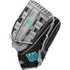 Wilson 2024 A2000 Slowpitch Softball Gloves(Black/Grey/Teal)