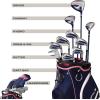 Wilson Women’s Profile Complete Golf Set with Cart Bag – Right Hand, Tall, Ladies, Navy/Rose Gold/Silver