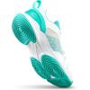 Wilson Womens Women’s Hurakn Pro V2 Padel Shoes(White/Turquoise)