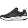 Wilson Mens Men’s Hurakn Pro V2 Padel Shoes(Black/White/Green Gecko)