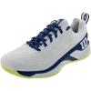 Wilson Men’s Rush Pro 4.5 Tennis Shoes(White/Deja Vu Blue/Sunny Lime)