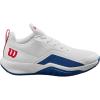 Wilson Mens Rush Pro Lite Men’s Tennis Shoes(White/Deja Vu Blue/Wilson Red)
