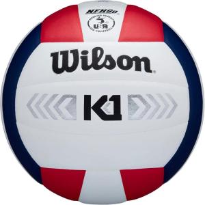 WILSON Indoor Game Volleyballs – Official Size(Red/White/Navy)