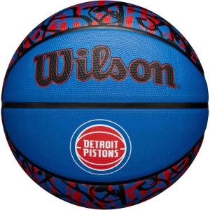 WILSON NBA Team Graffiti Basketballs – Size 7-29.5″(Detroit Pistons)