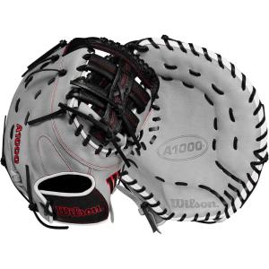 Wilson 2024 A1000 1620 12.5” Baseball First Base Mitt – Silver/Black/Red(Left Hand Throw)