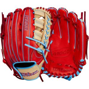 Wilson 2024 A1000 Outfield Baseball Gloves – 12.25″ and 12.5″(Red/Blonde/Blue)