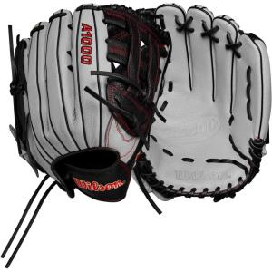 Wilson 2024 A1000 Outfield Baseball Gloves – 12.25″ and 12.5″(Silver/Black/Red)
