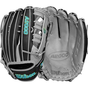 Wilson 2024 A2000 Slowpitch Softball Gloves(Black/Grey/Teal)