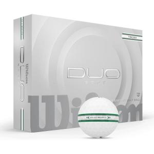 Wilson 2025 Duo Soft Golf Balls – 12 Balls(Green/Silver Stripe)