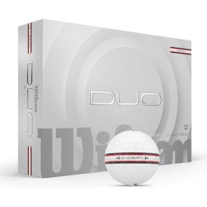 Wilson 2025 Duo Soft Golf Balls – 12 Balls(White/Red Stripe)