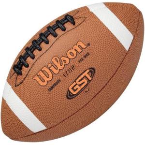 Wilson GST Composite Footballs – Tan(Pee Wee Size (1st-3rd grade; Ages 6-9))