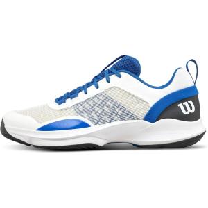 Wilson Mens Men’s Hurakn Pro V2 Padel Shoes(White/Deja Vu Blue/Black)