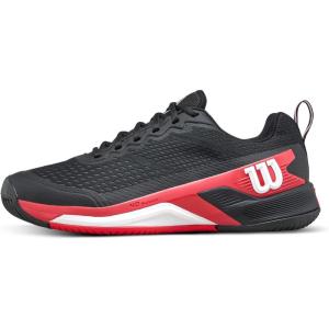 Wilson Men’s Rush Pro 4.5 Tennis Shoes(Black/Infrared/White)