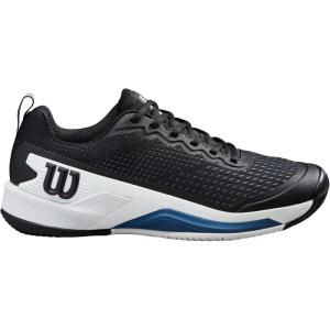 Wilson Men’s Rush Pro 4.5 Tennis Shoes(Black/White/Ensign Blue)