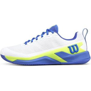 Wilson Men’s Rush Pro 4.5 Tennis Shoes(White/Amparo Blue/Safety Yellow)