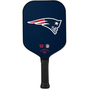 Wilson NFL Collection Fierce Team Pickleball Paddles – Grip Size 2-4 1/4″(New England Patriots)