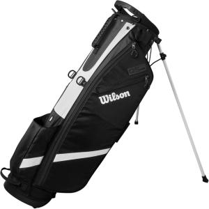Wilson QS Golf Stand Bag – Black/White(Black/White)