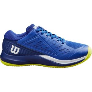 Wilson Unisex-Child Rush Pro Ace Junior Tennis Shoes(Blue Print/Safety Yellow)