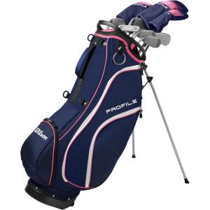 Wilson Women’s Profile Complete Golf Set with Stand Bag – Right Hand, Ladies, Navy/Rose Gold/Silver