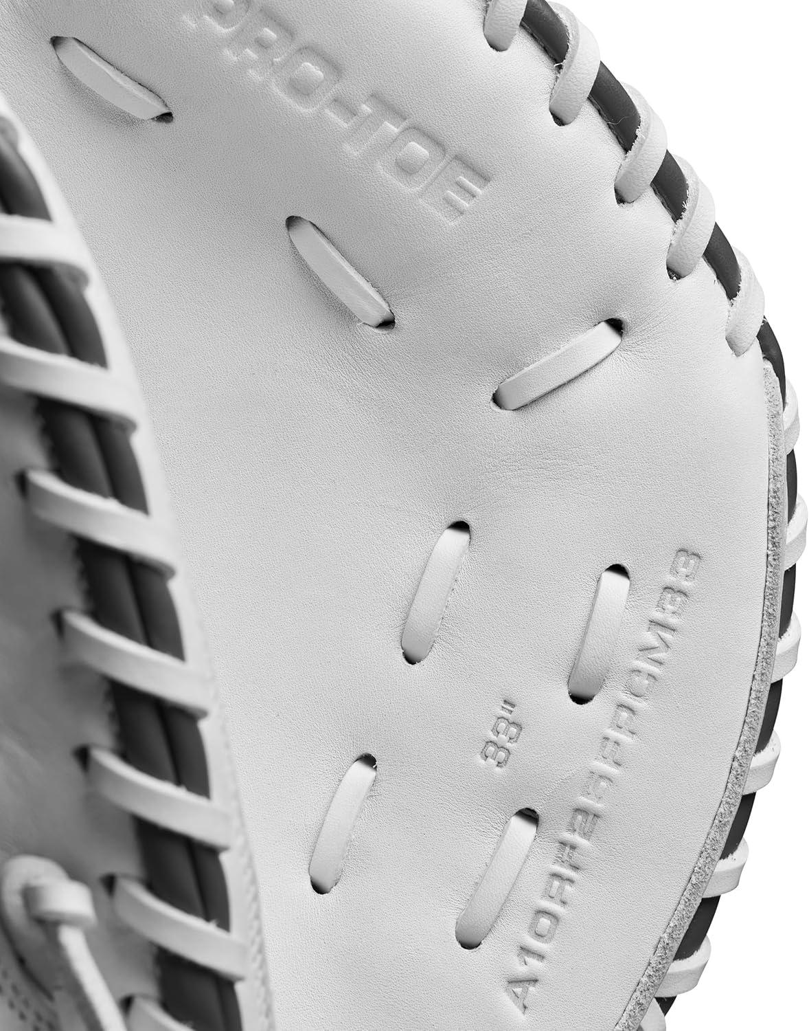 imageWilson Fall 2024 A1000 CM33 33 Fastpitch Softball Catchers Mitt WhiteGrey Right Hand Throw