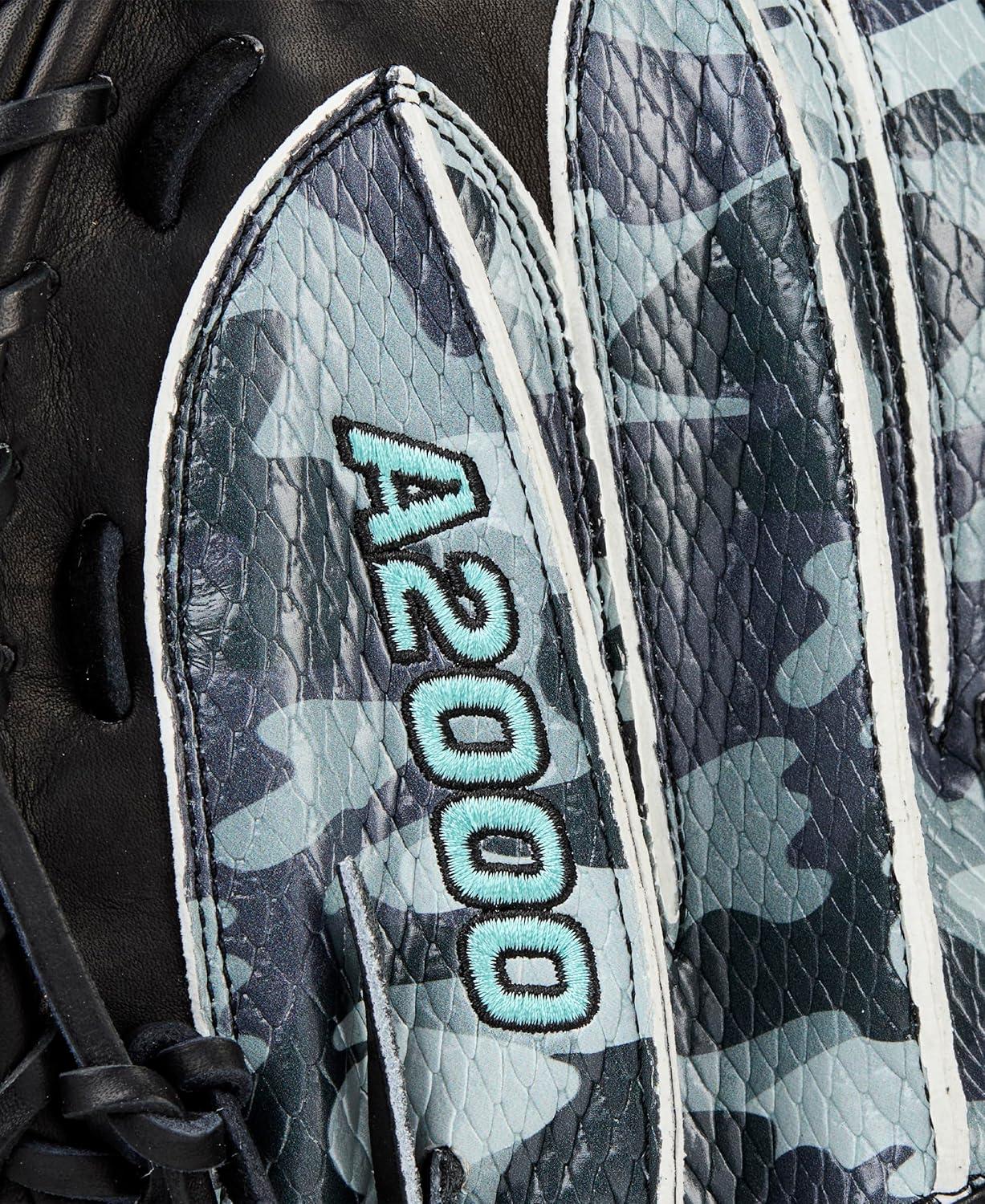 imageWilson Fall 2025 A2000 Baseball GlovesCamoBlackSeafoam