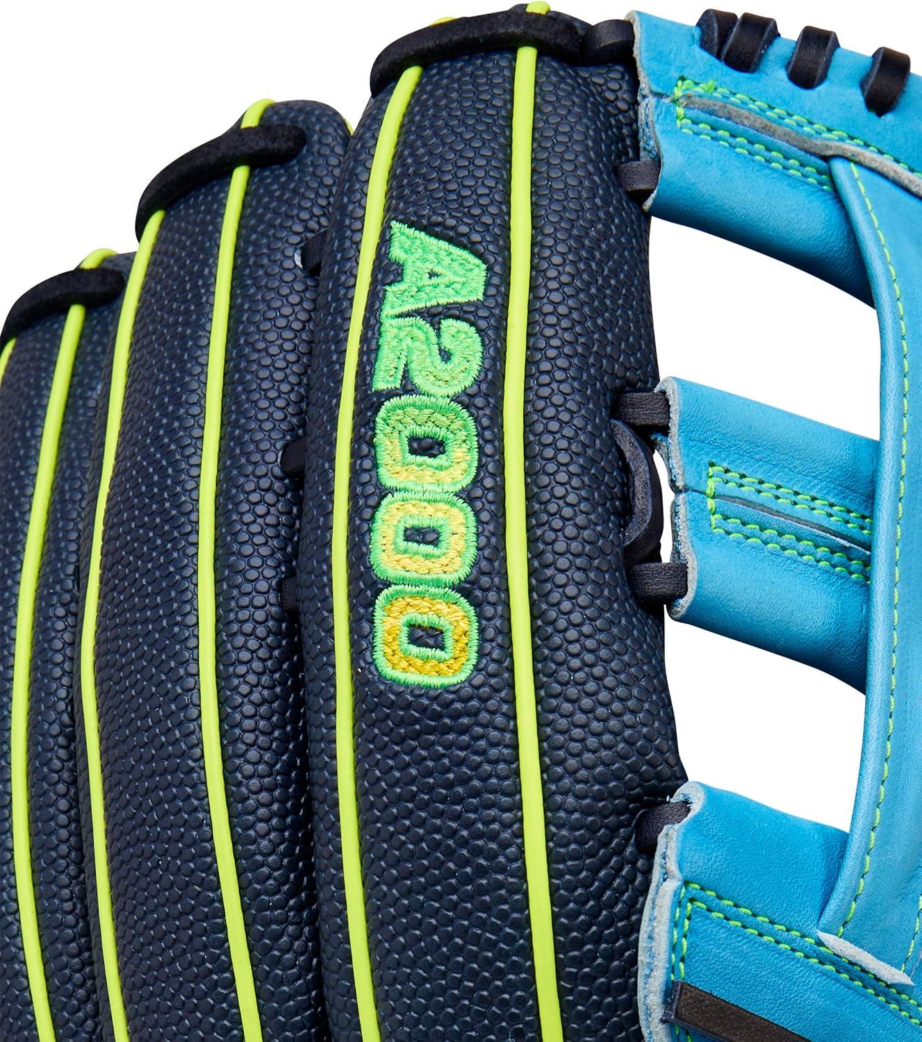 imageWilson Fall 2025 A2000 Baseball GlovesNavySky BlueOptic Yellow