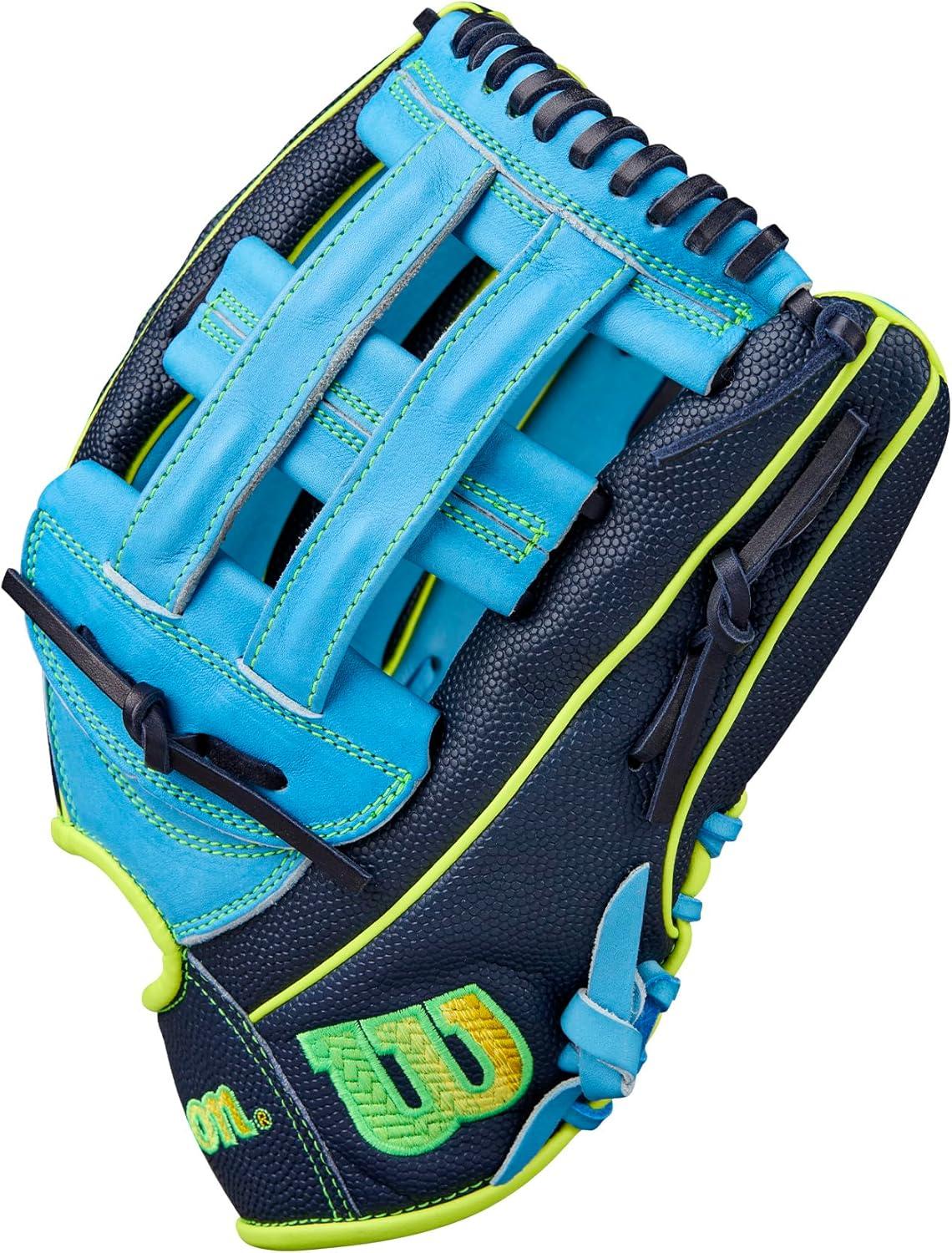 imageWilson Fall 2025 A2000 Baseball GlovesNavySky BlueOptic Yellow