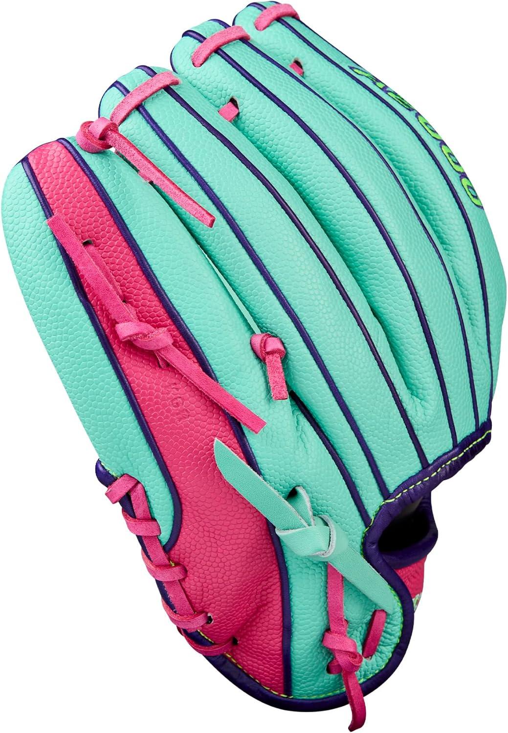 imageWilson Fall 2025 A2000 Baseball GlovesSeafoamFlamingoOptic Yellow