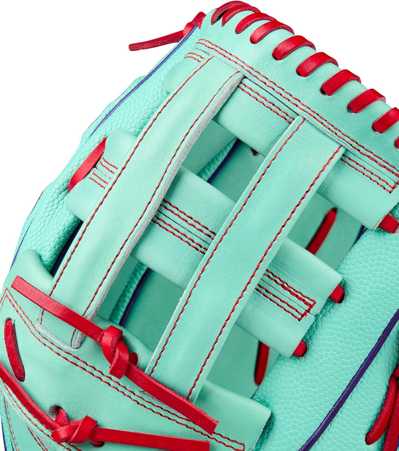 imageWilson Fall 2025 A2000 Baseball GlovesSeafoamPurpleRed