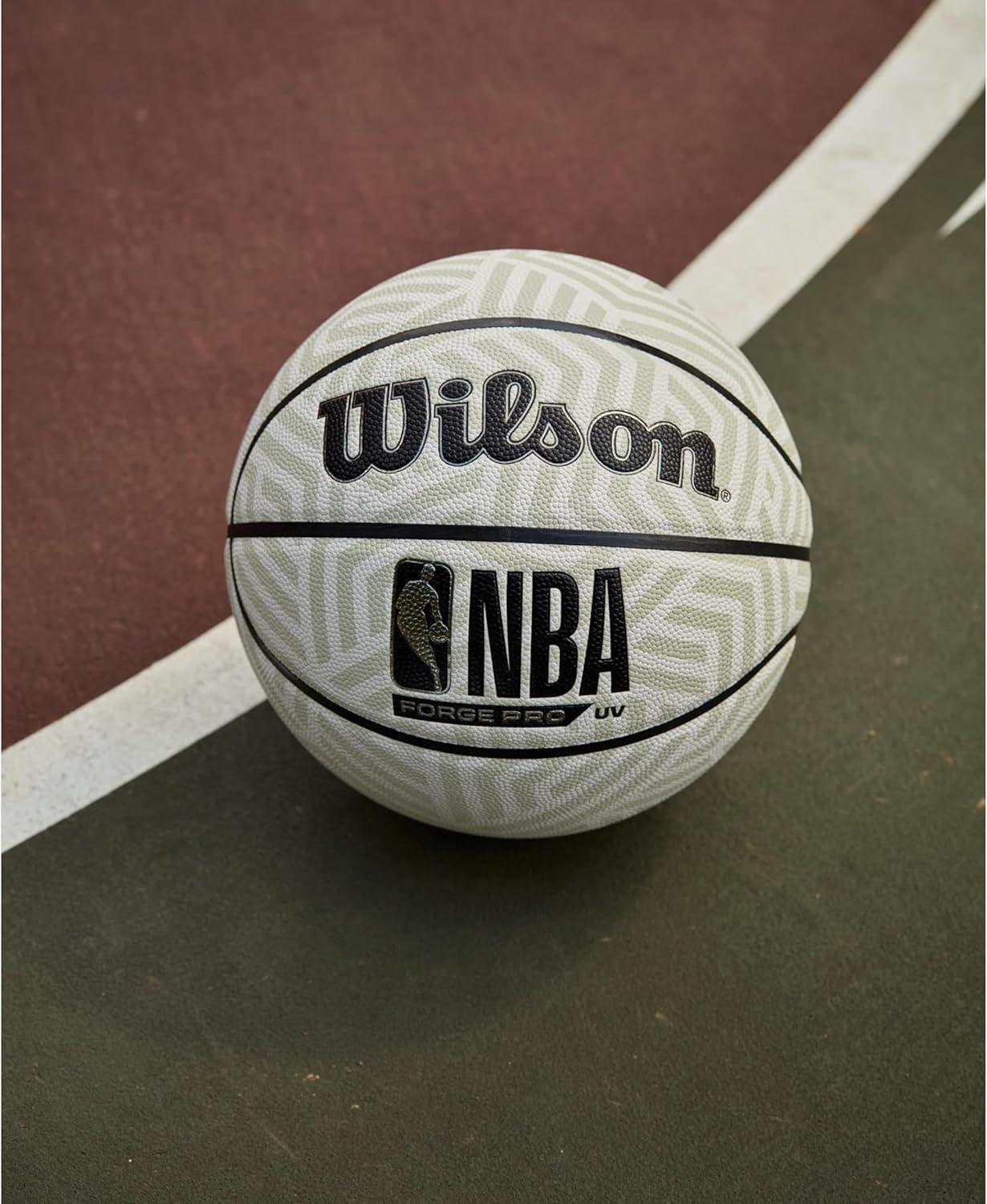 imageWilson NBA Forge IndoorOutdoor Basketball Teal Size 7295WhiteGreen
