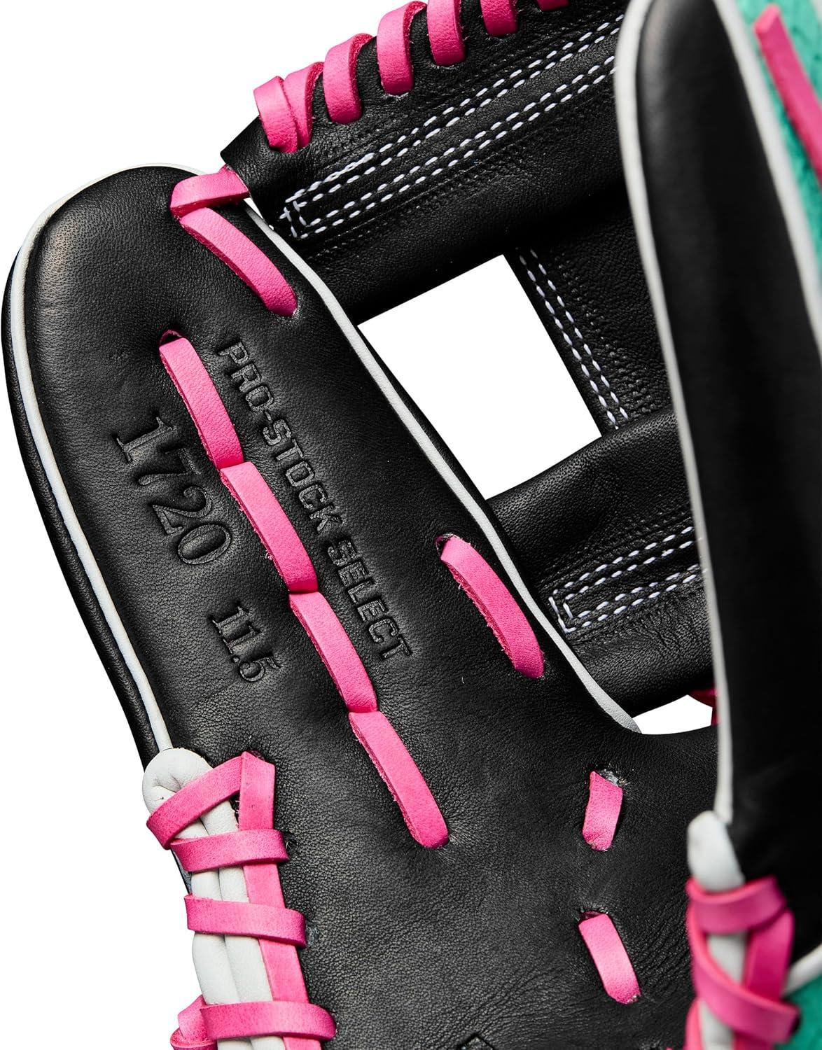 imageWilson Summer 2025 A2K Baseball GlovesBlackSeafoamFlamingo