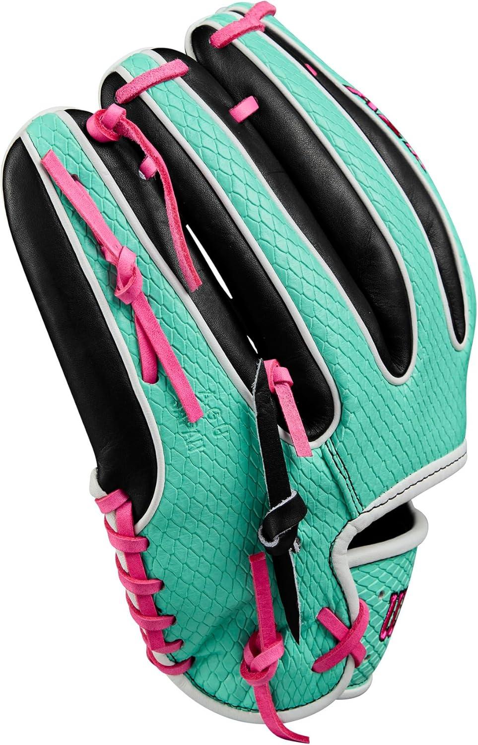imageWilson Summer 2025 A2K Baseball GlovesBlackSeafoamFlamingo