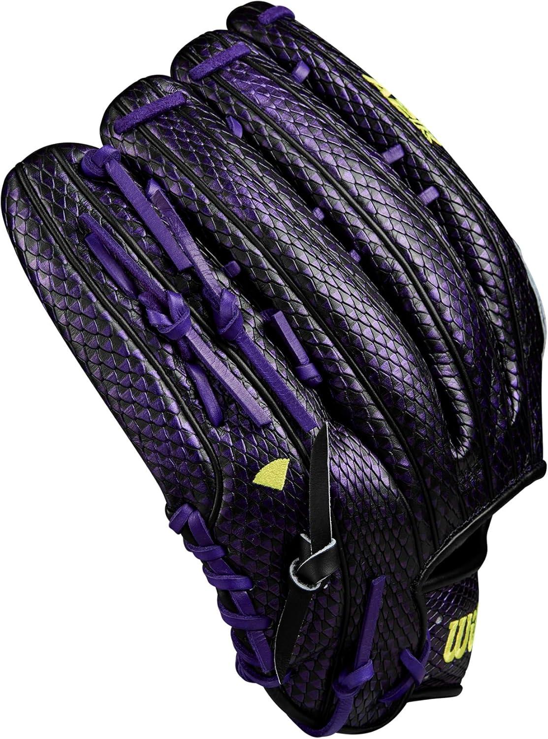 imageWilson Summer 2025 A2K Baseball GlovesPurpleBlackYellow