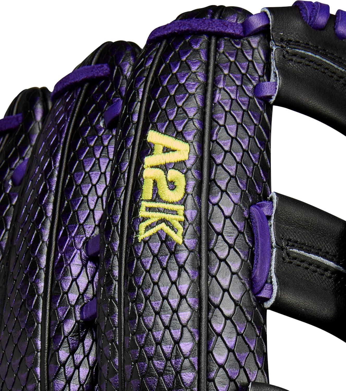 imageWilson Summer 2025 A2K Baseball GlovesPurpleBlackYellow
