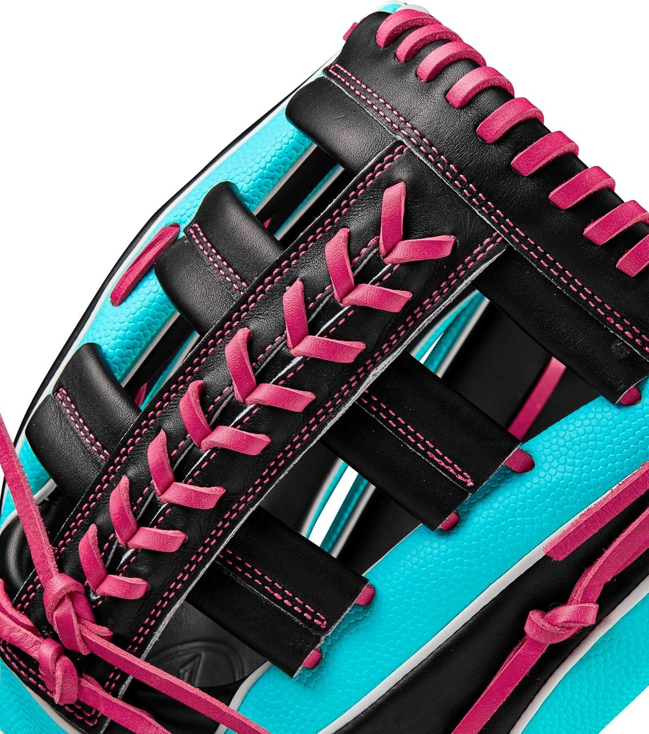 imageWilson Winter 2024 A2K 1810SS 1275 Outfield Baseball Glove SeafoamBlackFlamingo Right Hand Throw