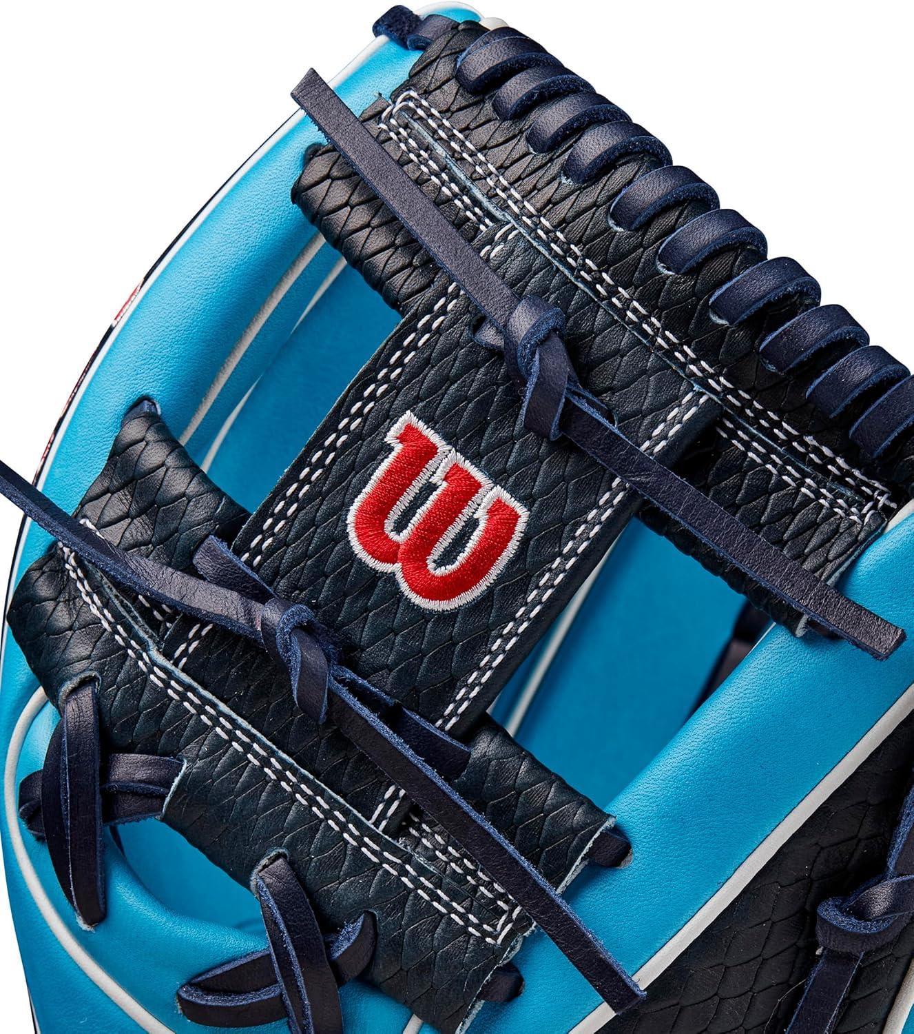 imageWilson Winter 2024 A2K Baseball GlovesTropical BlueXNavyRed